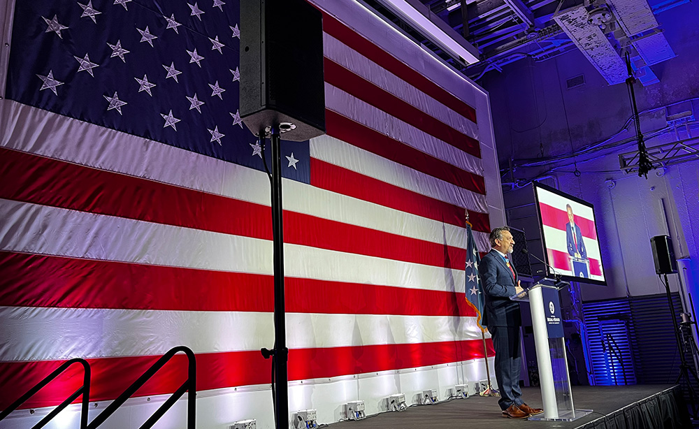 David Bellavia on stage at the Medal of Honor Leadership and Valor Dinner